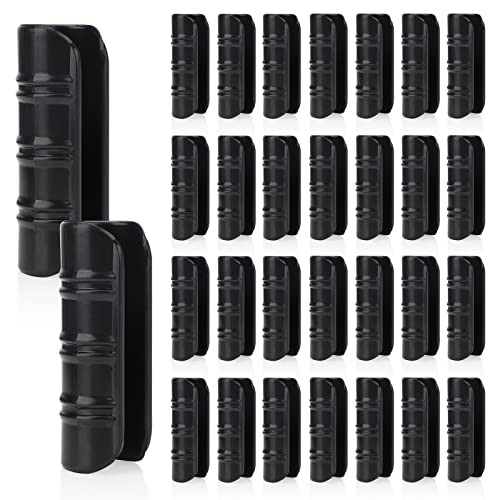 Gukasxi 30 PCS Black Garden Buildings Tube Clip, Plastic Snap Clamps for Greenhouse Frame PVC Pipe Tube Film Clip, Garden Farm Greenhouse Tools 25mm/0.98"