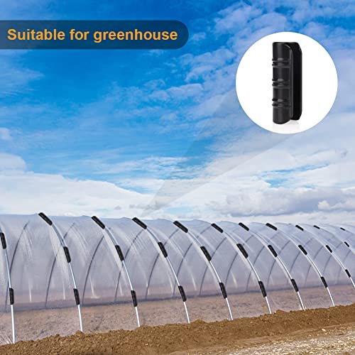 Gukasxi 30 PCS Black Garden Buildings Tube Clip, Plastic Snap Clamps for Greenhouse Frame PVC Pipe Tube Film Clip, Garden Farm Greenhouse Tools 25mm/0.98"