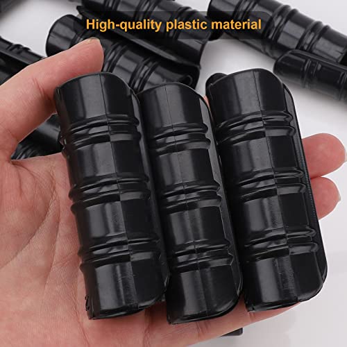 Gukasxi 30 PCS Black Garden Buildings Tube Clip, Plastic Snap Clamps for Greenhouse Frame PVC Pipe Tube Film Clip, Garden Farm Greenhouse Tools 25mm/0.98"