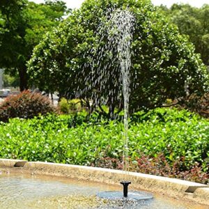 Solar Fountain Pump, Free Standing 1.4W Bird Bath Fountain Pump for Garden and Patio, Solar Panel Kit Water Pump