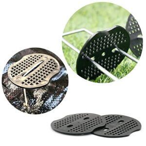 DGHAOP 50pcs Gardening Gasket U-Nail Gasket Grass Proof Cloth Gasket 68mm Garden Staple Gaskets Landscape Stakes Pad Gasket for Artificial Grass Garden