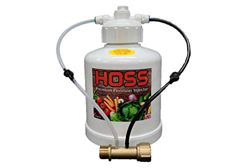 HOSS Fertilizer Injector | Fertilize While You Water! | Injects Through Drip or Sprinkler System | 1 Gallon Tank