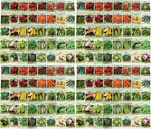 set of 120 vegetable and herb seeds – semi assorted – 100% non-gmo & heirloom – great for starting a garden! high germination rate!