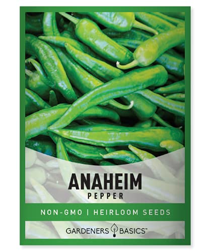 Anaheim Pepper Seeds for Planting Heirloom Non-GMO Anaheim Peppers Plant Seeds for Home Garden Vegetables Makes a Great Gift for Gardening by Gardeners Basics