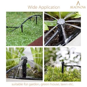 BEADNOVA Irrigation Drippers 50pcs Drip Emitters for 1/4 Inch Irrigation Sprinkler 360 Degree Micro Sprinkler Adjustable Drip Irrigation Heads Drippers for Drip Irrigation Parts Garden Patio Lawn