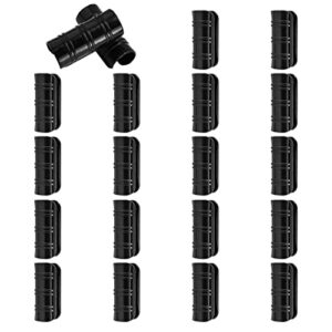 waziaqoc 20pcs black greenhouse clamps, 32mm/1.26″ abs snap clamps garden buildings tube clips for greenhouse film shading cloth row cover