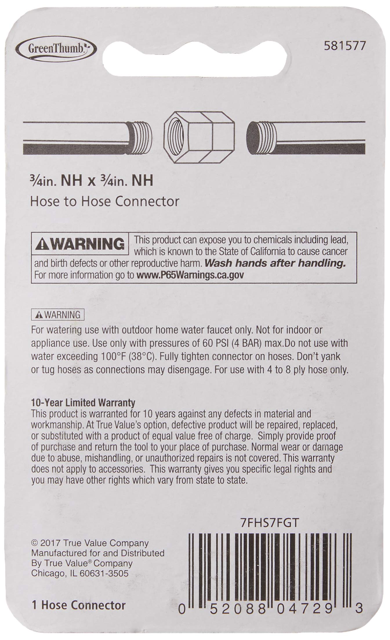 Bosch Garden and Watering Bosch Garden & Watering Green Thumb 7FHS7FGT Hose Connector