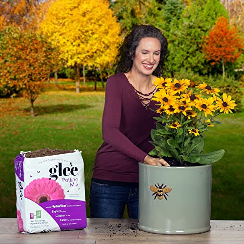 Glee Potting Mix – Lightweight, Compact Potting Soil for Growing Indoor and Outdoor Plants | Expands to 25 qt. from 0.4 to 1 cu ft (One Pack)