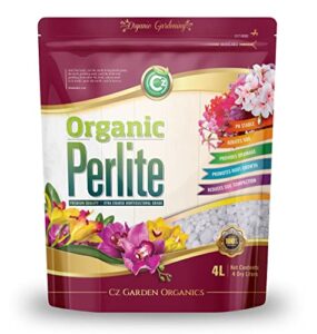 organic perlite – made in usa for indoor/outdoor plants & organic gardens – horticultural soil amendment additive conditioner grow media for succulents • orchids and more!