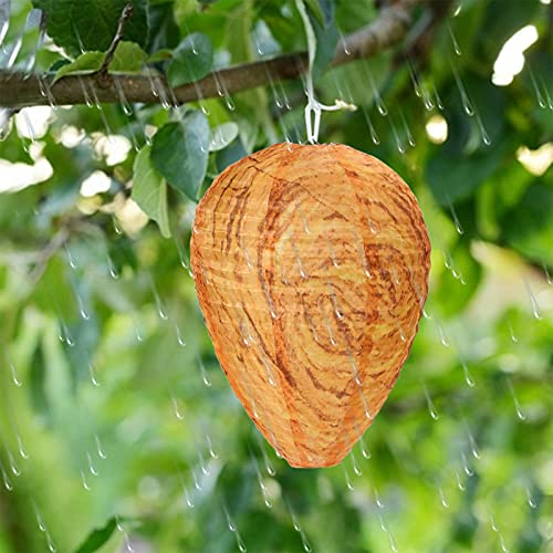 8Pcs Wasp Nest Hanging Wasp Hornet Fake Wasp Nest Bee Nest for Home and Garden Yard Outdoors