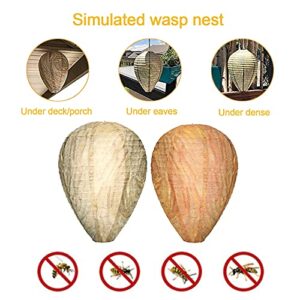 8Pcs Wasp Nest Hanging Wasp Hornet Fake Wasp Nest Bee Nest for Home and Garden Yard Outdoors