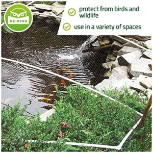 De-Bird Bundle Includes: Defender Spikes 12 pk & Heavy Duty Bird Netting to Protect Plants - Keep Away Pigeon, Woodpecker & Cats from Your Garden and Crops