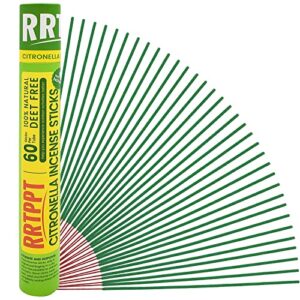 rrtppt citronella incense sticks with natural ingredients citronella oil lemongrass oil and rosemary oil help you better enjoy outdoor life (60 sticks)