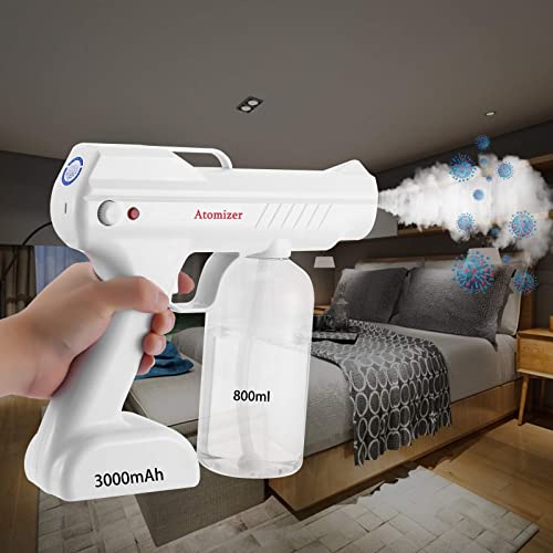 Sprayer Nano Steam Gun,Handheld Fogger, 3000mAh Battery Powered Sprayer, Electric Sprayer Intelligent ULV Fogger Machine with Blue Light, for Garden Home Office and Car