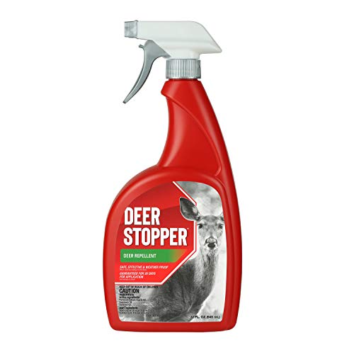 Deer Stopper Repellent - Safe & Effective, All Natural Food Grade Ingredients; Repels Deer Elk, and Moose; Ready to Use, 32 oz. Trigger Spray Bottle