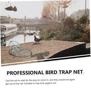 INOOMP Pigeon Cage Effective Spring Sparrow Multifunctional for Wear-Resist Mesh Reusable Pigeon Trapping Starling Clip Hunting Garden Live Catcher Outdoor Catching Traps Practical Quail Bird Net