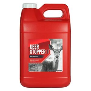 deer stopper ii repellent – safe & effective, all natural food grade ingredients; repels deer elk, and moose; ready to use, 2.5 gallon liquid refill bottle