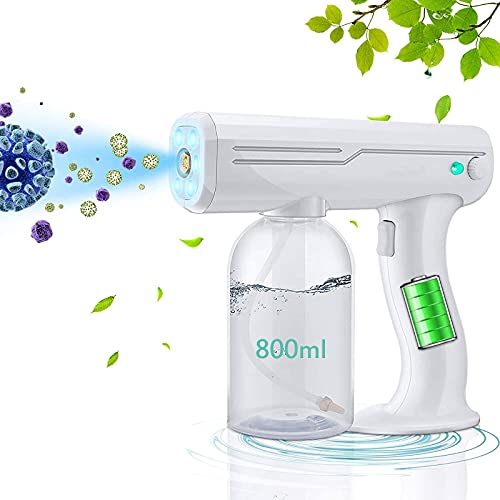 LANHTNG Atomizer Sprayer, Handheld Cordless Rechargeable Nano Atomizer Electric Sprayer Nozzle Adjustable Fogger Steam Gun with 27oz Big Spray Bottle for Home, Office, School or Garden