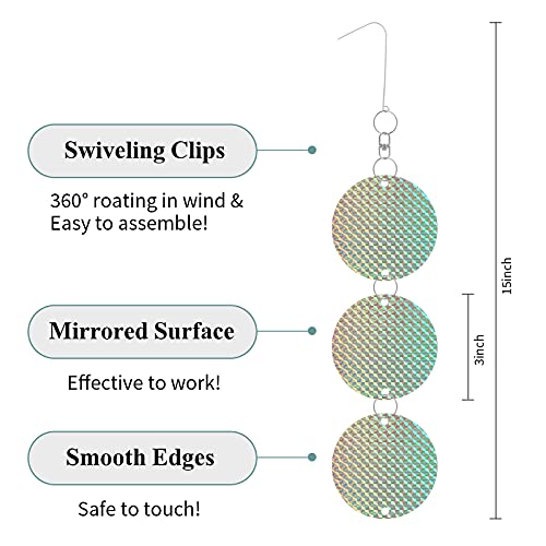 Bird Scare Devices,Woodpecker Outdoor Reflective Discs-Reflector Products Keep Birds Away from Flying into Windows