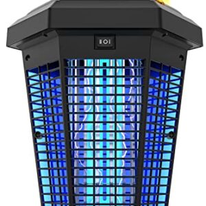 Bug Zapper Outdoor, 20W Mosquito Zapper with Dusk to Dawn Light Sensor, 4200V Electric Bug Zapper Indoor for 2300 Sq Ft Coverage