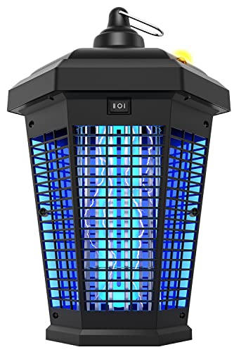 Bug Zapper Outdoor, 20W Mosquito Zapper with Dusk to Dawn Light Sensor, 4200V Electric Bug Zapper Indoor for 2300 Sq Ft Coverage