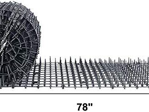 OCEANPAX Scat Cat Mat with Spikes Prickle Strips Digging Stopper Pest Repellent Spike Deterrent Mat, 78 inchx11 inch and 13FT