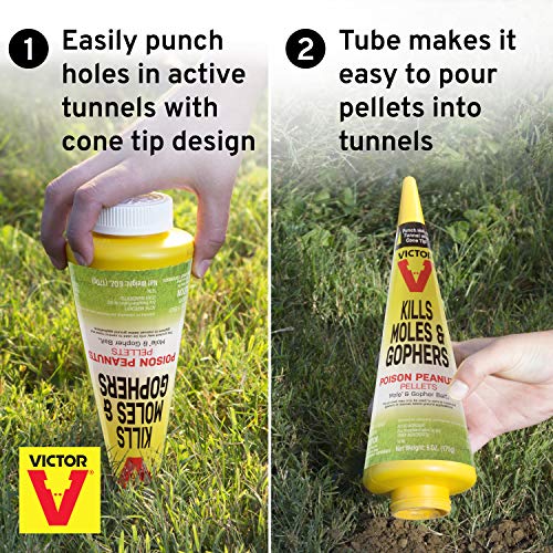 Victor M6006 Outdoor Mole & Gopher Poison Peanuts - Mole and Gopher Bait Killer