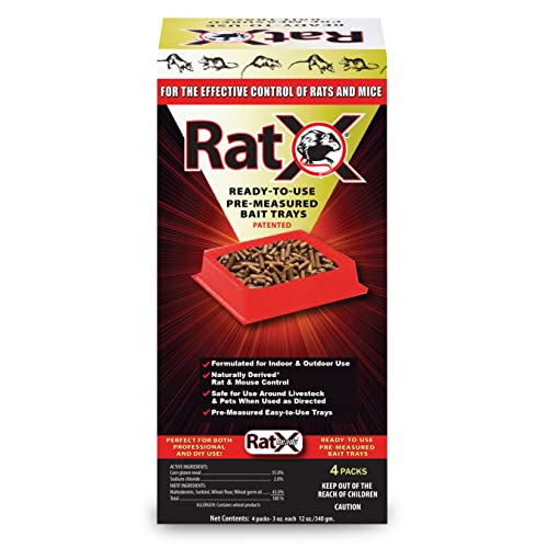 EcoClear Products 620105, RatX Ready-To-Use Pre-Measured 3 oz. Bait Trays, 4-Pack