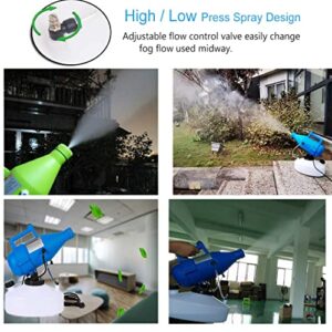 4.5L (1.2 Gallon) Electric ULV Portable Fogger Sprayer Machine Atomizer Mist Cold Fogger Machine Spraying Distance 30ft for Home,Hotel,Church,School,Yard