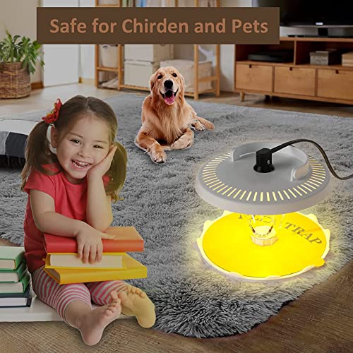 Redeo Flea Trap 2 Pack Sticky Dome Bed Bug Traps with 4 Light Bulbs and 8 Sticky Glue Boards, Odorless Non-Toxic Flea Light Traps for Inside Your Home Safe for Kids & Pets