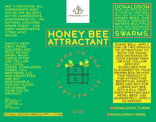 Donaldson Farms Honey Bee Attractant - Naturally Attract Honey Bees to Your Bee Hive.
