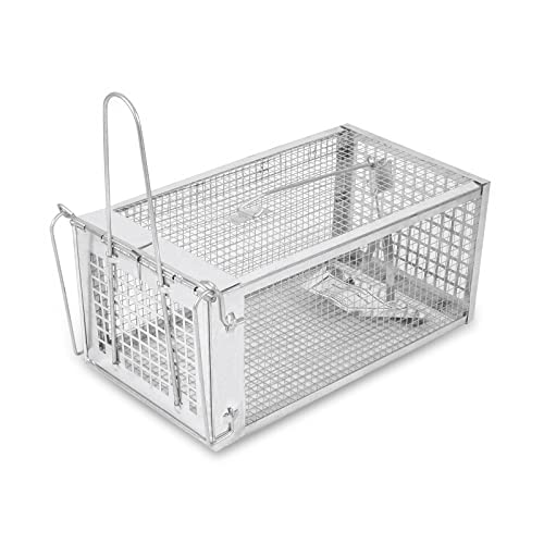 Humane Animal Trap, ALLRoad Rat Trap Chipmunk Catcher Work for Indoor and Outdoor, Catch and Release Live Cage for Mouse, Small Squirrel