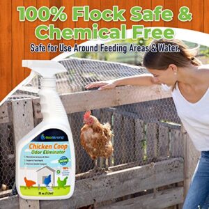 Eco Strong Chicken Coop Cleaner and Odor Eliminator, All Natural Deodorizer - Ready to Use – 32 oz Sprayer