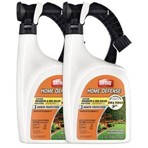 ortho home defense backyard mosquito and bug killer ready-to-spray – kill mosquitoes that may transmit the zika virus, 3 month protection, 32 oz. (2-pack)