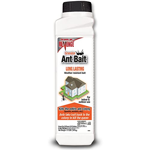 REVENGE Ant Bait Granules, 1.5 lb. Ready-to-Use Weather Resistant Formula, Kills Entire Colony of Ants Indoors & Outdoors