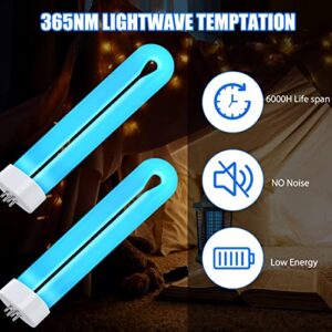 Kittmip Bug Zapper Replacement Bulbs U Type FUL15W BL with 4 Pin Base, U Shaped Twin Tube Bulb Fluorescent UV Lamp Tube 2 Count (Pack of 1)