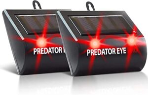 predator eye pro – aspectek – 4600sq ft coverage w/kick stand solar powered predator light deterrent light night time animal control – 2 pack