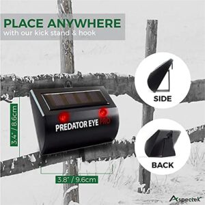 Predator Eye PRO - Aspectek - 4600sq ft Coverage w/Kick Stand Solar Powered Predator Light Deterrent Light Night Time Animal Control - 2 Pack