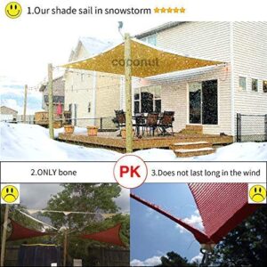 COCONUT Rectangle Sun Sail Canopy 8 X 10 Ft Heavy Duty Shade Cloth Outdoor Patio Cover UV Block Sunshade Fabric Awning Shelter for Deck Carport Pool Garden, 8' x 10', Sand
