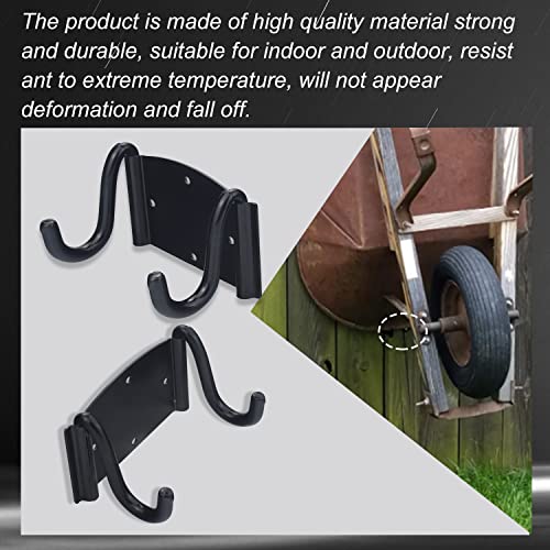 Fennoral Wheelbarrow Hanger Holder/Heavy Duty Ladder Storage Hooks for Wall Mount Wheelbarrow, Widely Suitable for Garden, Shed or Workshop Walls - Best Assistant for Organizing Space.