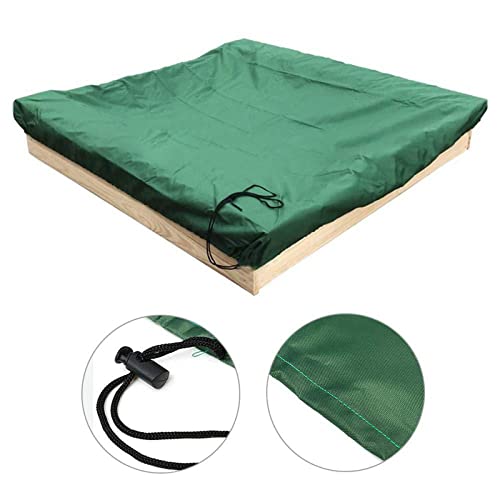 ALINZO Waterproof Sun Shade, Garden Small Tub Cover, Kids Toy Sand Pit Cover Garden Garden Square Sand Pit Cover,120x120cm,Green