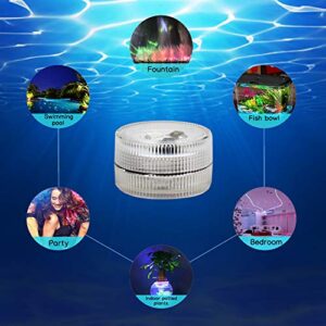 Submersible Led Pool Lights: Remote Control Fountain Lights Submersible: Outdoor Hot Tub Bathtub Swimming Pond Lights for Above Ground Pool Battery Powered Underwater Lights for Aquarium Fish Tank