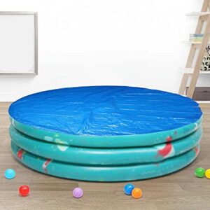 pool cover easy set, swimming pool covers for above ground pools, solor inflatable pool tarp, dustproof waterproof pools protector for garden outdoor (round – 6 foot)