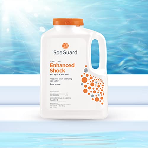 SpaGuard Enhanced Shock 6 Pound with LeisureQuip ScumBoat Scum Absorber and LeisureQuip Hot Tub Care Ebook