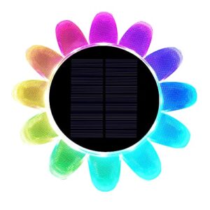 6.3″ magic rgb color led floating pool lights ip68 waterproof solar pond light with remote flower night lights for swimming pool party decorations, pond, garden (2packs)