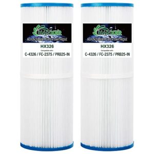 hanxer c-4326 spa filter cartridge replaces for prb25-in, 413-106, filbur fc-2375, r173429, 3005845, 17-2327, 100586, 33521, 25392, 817-2500, darlly 42513 25 sq.ft hot tub filter, 2 pack