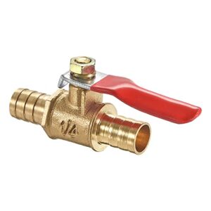 m meterxity pressure valve – water control valve, 180 degree non-slip handle dual barb shut-off valve, apply to outdoor/garden/swimming pools(10mm x 10mm, brass)