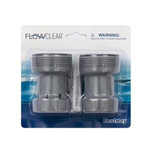 Bestway Flowclear Above Ground Filter Pump Pool Hose Adapter | Hose Diameter Measures 1.5" (38mm) and Connects to 1.25" (32mm) Diameter Pool Valves