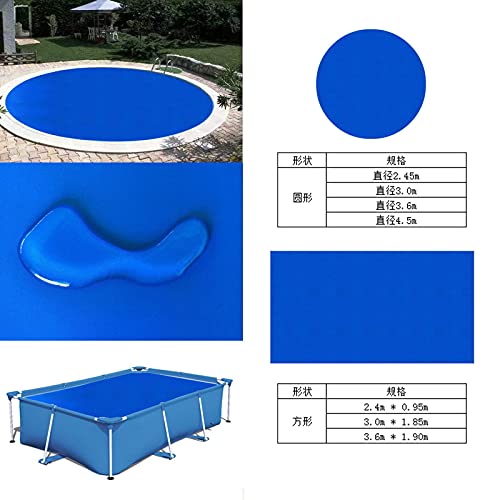 Lagukka Round Pool Cover, 8 10 12 ft Inflatable Waterproof Covers for Above Ground Pools Portable Protector Garden Outdoor Paddling Family (8ft)