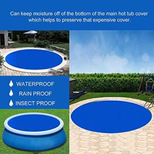 Lagukka Round Pool Cover, 8 10 12 ft Inflatable Waterproof Covers for Above Ground Pools Portable Protector Garden Outdoor Paddling Family (8ft)